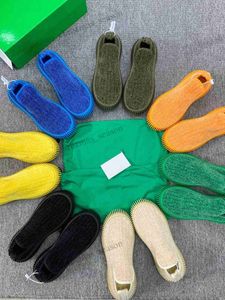 Top fashion casual shoes Ripple Tech Knit Suede mens slip on one pedal corduroy Bottegas yellow green Black Optic designer men sneakers20VX#