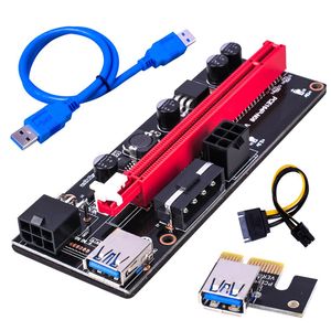 Adapter VER 009S Plus White PCIE od 1x do 16x LER RISER CARD Złote USB Extender PCI Express Adapter 60CM USB 3.0 Zasilanie kablowe