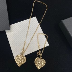 Colar de ouro de 18k, moda de pulseira para mulheres e homens. traje de marca. Festa de casamento Colar de coração do dia dos namorados, pulseira. jóias de grife