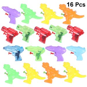 Gun Toys 16pcs Mini Water Guns Toys Plastic Water Shooter Summer Beach Swimming Pool Bath Toys For Kids Children Random Color 230526