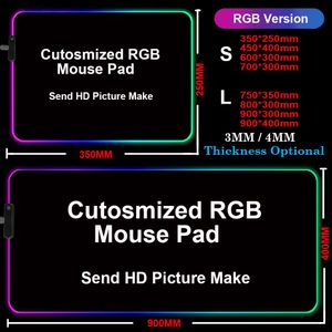 Poggia luce LED fai da te tappetino per mouse da gioco RGB copertura per tastiera grande base in gomma antiscivolo tappeto per computer tappetino da scrivania tappetino per mouse da gioco per PC