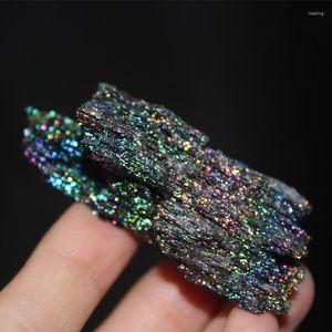 Decorative Figurines 1pc Natural Stones Rough Colourful Silicone Stone Mineral Specimen Carbide Ornaments For Home Aquarium Decor Small