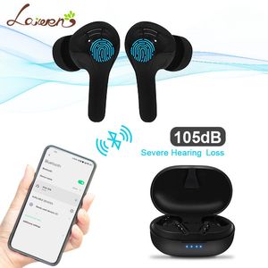 Outros itens de beleza da saúde Bluetooth Aparecimento auditivo recarregável Aparelhos auditivos CIC App App Touch Control Surdez Surdez Up 105dB Amplificador de som Audifonos 230526