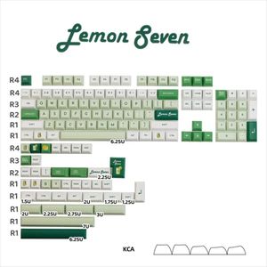 Combos Original benutzerdefinierte Zitronen -Sieben -Schlüsselkaps KCA -Profil Ähnliche Cherry -Trigger Fast -Taste für die mechanische Tastatur des Kirschschalters