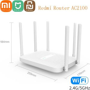 Routers Xiaomi Redmi Router AC2100 Gigabit 2.4G 5.0 GHz Stärker Dualband 2033Mbps trådlös WiFi Repeater 6 Hög förstärkningsantenner bredare