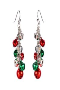 Women Christmas Bells Tassel Earrings Drop Earrings Jingle Bell Dangle Earring Christmas Ball Eardrop for Girl Cute Jewelry Xmas P1025008