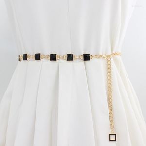 Belts 1pc Fashion Metal Waist Chain Adjustable Waistband Suit Dress Thin Belt Trendy Jewelry For Women Sexy