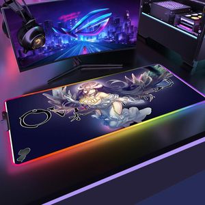 RESTS LESTS OVERLORD NONSLIP MASEPAD RGBキーボードデスクパッドマウスマットXXLゲームアクセサリーMause PED PC Gamer LEDマウスキーボード