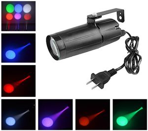 AUCD Mini 3W Color LED LED Light Light Store Art Decor Projector Spotlights Lâmpada de viga em casa DJ Show Stage