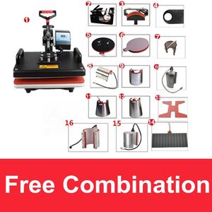 Drucker DIY Combo Sublimation Heat Press Machine T -Shirt -Übertragungsdrucker für Becher/Kappe/Fußball/Flasche/Stift/Schuh-/Telefonhülle