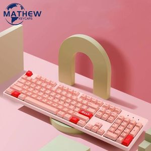 Acessórios GMK Geluja delicia o perfil de cereja PBT Fivesided Sublimation Keyboard Mechanical KeyCap 61/87/104/108