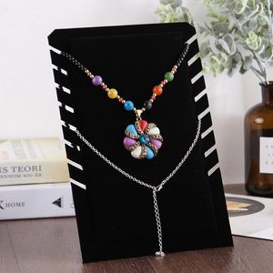 Jewelry Pouches Arrival Velvet Linen Necklace Bust Pendant Bracelet Display Holder Jewellery Rack Show 4 Options Model