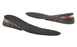 Alta qualidade de 3 camadas de palmilhas de almofada de ar preto inserir invisível aumento de altura elevador 7 cm sapatos de PVC macios para homens e mulheres1103295