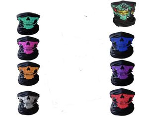 Party Decoration Festival Skelet Skull Mask Neck Gaiter Outdoor Motorcycle Bicycle Gators Warmer Ghost Half Face Scarf Bandana H6215642
