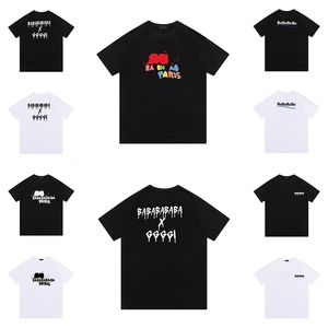 Tshirt Erkek Kadın Tasarımcılar BA T Shirt Hip Hop Moda Baskı Kısa Kollu Yüksek Kaliteli Pamuklu Erkek T Gömlek Polos Chothes Yaz tees