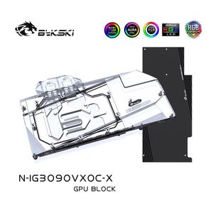 Kylande Bykski vattenblock Användning för färgglada RTX3080/ 3090 Vulcan GPU -kort/ full täckning för Neptune VGA Copper Block Cooler/ Argb Rura