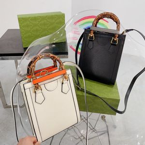 Dian Designer Bag Woman Phone Crossbody Borse a tracolla Fashion Luxurys Bamboo Small Tote Trend Borse in vera pelle con scatola