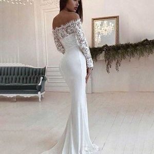 Moda femminile abito da sposa francese elegante abito da sera in pizzo lungo