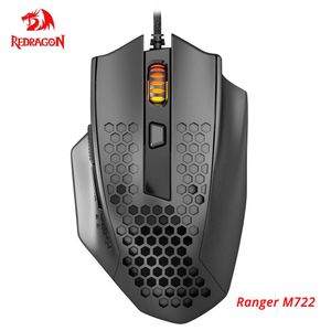 Ratos Redragon Ranger M722 USB Leve Wired RGB Gaming Mouse 12400 DPI 7 Botões Programáveis Jogo Ratos Backlight Laptop PC