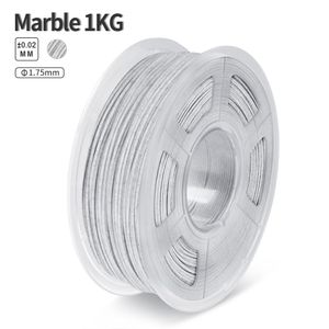 Scanning 3D Printer Filament Marble PLA 1kg 1.75mm Tolerance +/0.02mm 2.2LBS Rock Texture Nontoxic Artwork Printing Material with Spool