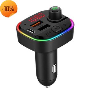 Nuovo trasmettitore FM 5.0 compatibile con Bluetooth QC3.0 + PD Caricabatteria USB Adattatore per auto Lettore MP3 Kit vivavoce per auto con audio basso retroilluminato