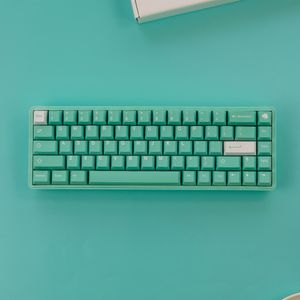 Accessories 129 Keys Cherry Profile Milk Blue PBT Dye Sub Keycaps For Mechanical Keyboard Mx Switch Minimalist 61 64 68 87 98 104 108