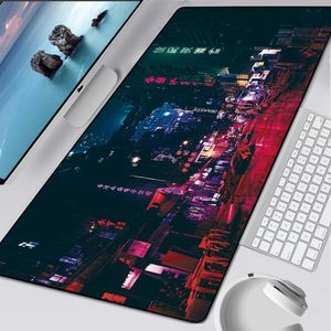 Pads 90x40cm City Modern Locking Edge Anime Large Mouse Pad XL Computer Mousepad for Gamer Office Company PC Keyboard Desk Mat Carpet