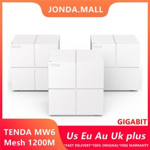 ルーターTenda MW6 Nova Wireless Wifiルーターギガビットルーター11ACデュアルバンド2.4GHz/5.0GHz WiFiリピーターメッシュWiFiシステムアプリリモート管理