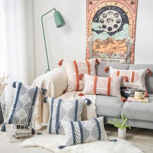 Pillow Pink Blue Geometric Cover Home Decoration Tufted 45x45cm / 30x50cm Living Room Sofa PillowCase Sham