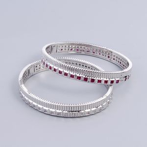 Bangle de unhas de diamante largo largo Bangle de luxo feminino pulseiras designers masculino jóias de alta qualidade Party Party de Natal Presentes de casamento de aniversário