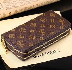 Moda damska kopertówka portfel pu skórzany portfel z pojedynczym zamkiem błyskawicznym damskie damskie długa klasyczna torebka z pomarańczową kartą 60017