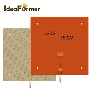 Digitalizando a almofada de aquecimento de silicone da impressora 3D 235x235 310x310mm 220V 500/750W Cama quente para Creality CR10 10S Pro aquecedor Acessórios para placa da almofada