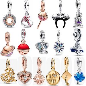 2024 Gül Altın Takılar String 925 Sterling Gümüş Tasarımcı Takı Aşk Moda Kolye Diy Fit Pandoras Kolye Bilezik Orijinal Kutu ile Tatil Hediyesi