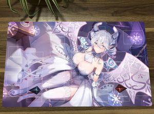 Pads Gra planszowa Yugioh Girl Silver Sentinel TCG Mat Trading Game Mat Duel CCG Playmat Myse Pad Biurka