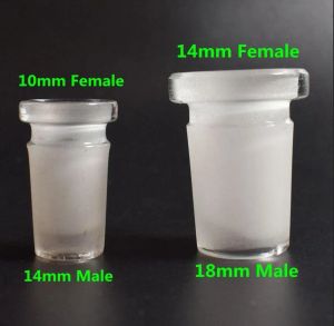 DHL 10mm till 14 mm Nedsättningsreducerande Adapterkontakt Male till kvinnlig glasadapter Marken Joint Glass Bongs Adapter