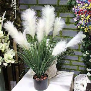 Decorative Flowers 90CM 5 Heads Large Artificial Plants Plastic Flower Arrangement Material Used In Home El Decoration Wedding Pography