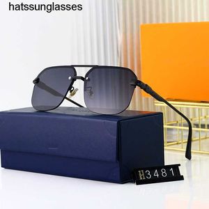 2023 New sunglasses Square men's sun shading nylon metal sunglasses Fashion polygon large frame glasses two for one