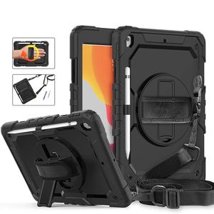 Case Heavy Duty iPad -fodral för 10.2 9: e generationens omslag för 2018 iPad 9.7 Air 2 3 4 10.9 10.5 2021 Pro 11 12.9 Mini 6 5 Smart Cover