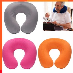 New Useful Travel Pillow Car Air Flight Office Neck Pillow Home Accessories Tools Pillow Inflatable U-shaped Support Headrest Soft