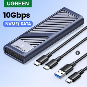 Корпус Ugreen M2 SSD Case M.2 NVME SATA SSD Адаптер корпуса 10 Гбит / с USB 3.2 Gen2 USB C Внешний корпус поддерживает M и B M -ключи