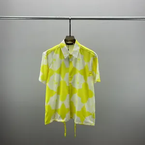 サマービーチデザイナードレスシャツボタンシャツプリントボウリングシャツハワイフローラルカジュアルシャツメンショーツスリムフィット半袖ハワイアンTシャツM-3XL 63