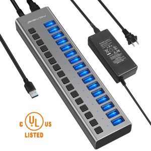 Hubs ACASIS USB 3.0 Hub USB Hub ad alta velocità USB Splitter 3 Hub Convert Adapter 4/7/10/13/16 Porte Multiple Expander Multiple con Switch per PC