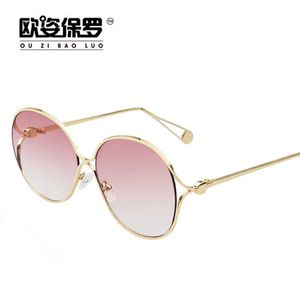 Ramar 2023 Fashion Round Frame Ni Nis nya GG Glasses Women's Trend SunglasSes Street Shoot