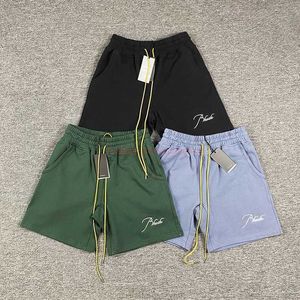 Designer Short Fashion Abbigliamento casual Pantaloncini da spiaggia Ottieni qualità High Street Rhude Terry Ricamo Sport Pantaloni al ginocchio Pantaloni da uomo in cotone