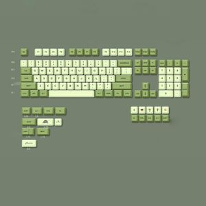 Accessoires 77JC Matcha Green Tea Mechanische Tastatur Tastatur 124pcs XDA Profile Dye Sub -Taste -Abdeckung kompatibel mit Cherry MX GK61 64 84 96