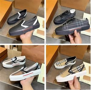 2023nEW Men Women Casual Shoes Vintage Checked Cotton Sneakers Low-top Sneaker Designer Leather Trainers Striped Pattern Trainer Canvas Gabardine Loafers