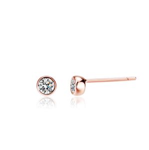 Mode S925 Silverörhängen Kvinnor Brand Bubble Simple Mosonite Rose Gold Jewelry