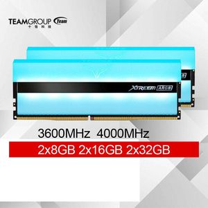 Rams TeamGroup TForce Xtreem Argb 3600MHz 4000MHz（2x8GB） /（2x16GB）デュアルチャネルDDR4 DRAMデスクトップゲームメモリラム（白）