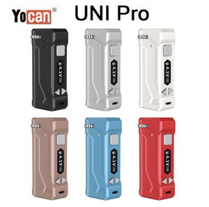 Autêntico Yocan Uni Pro E Cigarette Mods 650mAh Pré -aqueça a bateria Vaperizer Vapes Vape Mod Baterias ECIG Ajuste todos os Cartrid5991781