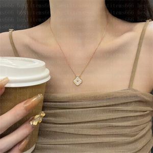 2023 Classic 4/Four Leaf Clover Pendants Necklaces Mother-of-Pearl Stainless Steel Plated 18K for Women&Girl Valentine's Mother's Day Engagement Turquoise Jewelry D10